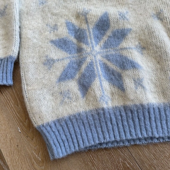 Vintage Ulma Sweater Men's M Nordic Wool Fair Isle Snowflake Iceland 90s - Picture 6 of 6